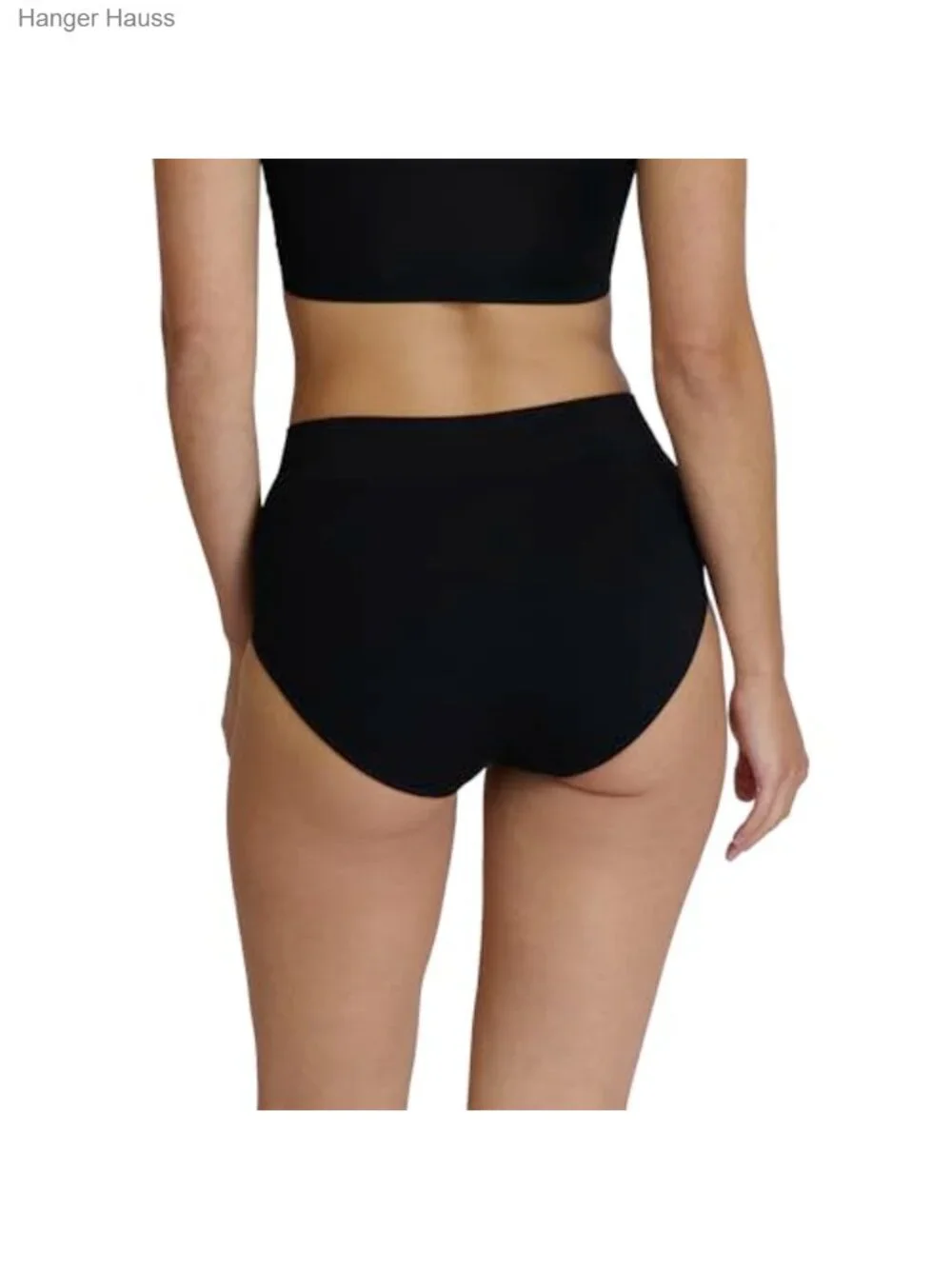 Seamless Ribbed Knit Brief Underwear Set 5-Pack Nylon Spandex High Rise